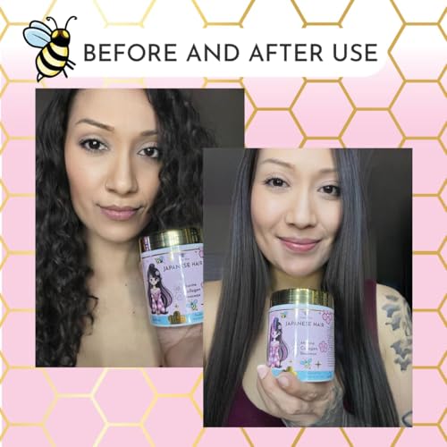 Hair Mask for Damaged Hair Japanese - 16.9?oz | Thermal Activated Keratin & Collagen Treatment with Beeswax & Seaweed, Deep Repair, Frizz Control, Intense Hydration, Formaldehyde-Free, Long-Lasting