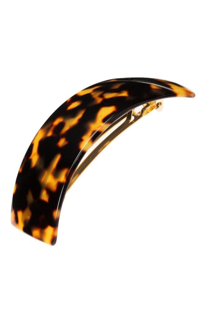 France Luxe Large Tortoise Shell Hair Barrette for Thick Hair, Rectangle Volume French Barrette for Women, Strong Hold, Comfortable and Easy to Use, Tokyo