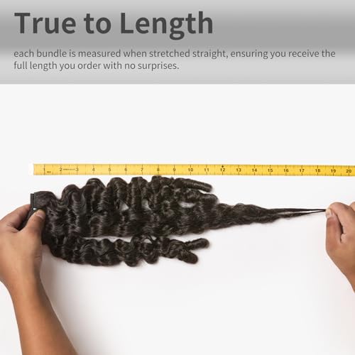 ASHINE Burmese Curly Hair Bundles Unprocessed Raw Human Hair Bundles Natural Black 16 inch