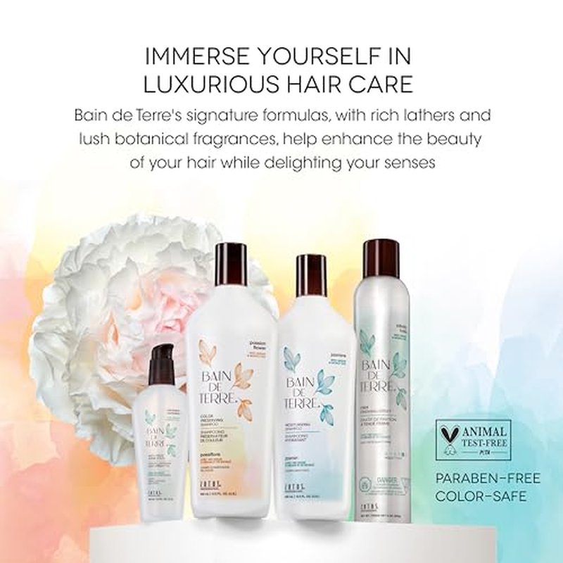Bain de Terre Recovery Complex Anti-Frizz Shine Serum, Silky Shine & Frizz Control with Argan & Monoi Oils, Paraben-Free, Alcohol-Free, Color-Safe, Vegan