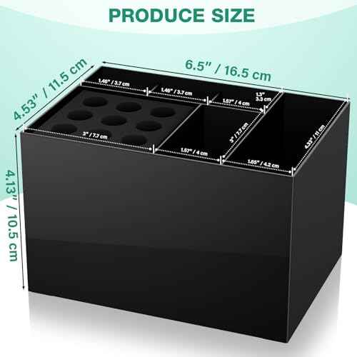 Noverlife Hair Salon Scissor Holder Box, Shear Holder for Stylist, Professional Hairdressing Scissors Rack Barber Organizer Box for Storage Combs Clips Brushes Holder, Barber Supplies Shear Case