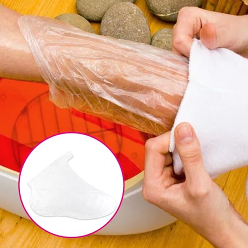 200Pcs Paraffin Wax Liners for Feet and Hand Disposable Paraffin Wax Bath Liners Plastic Hand and Foot Bags Larger and Thicker Paraffin Baths Gloves for Hand, Foot Covers