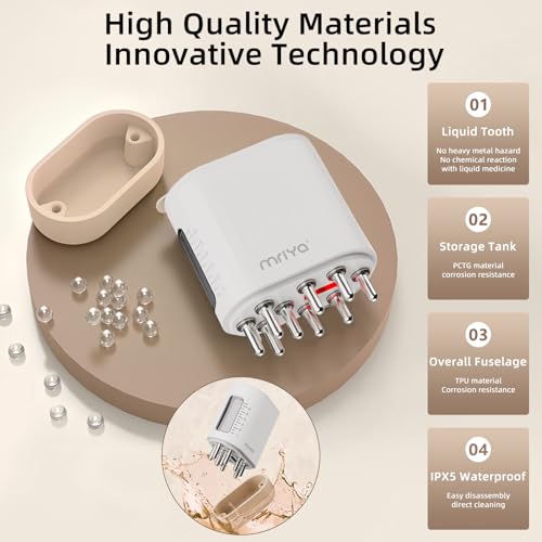 mriya 2 in 1 Electric Hair Treatment Applicator and Massager Brush for Hair Growth, Essential Oil and Serum Application