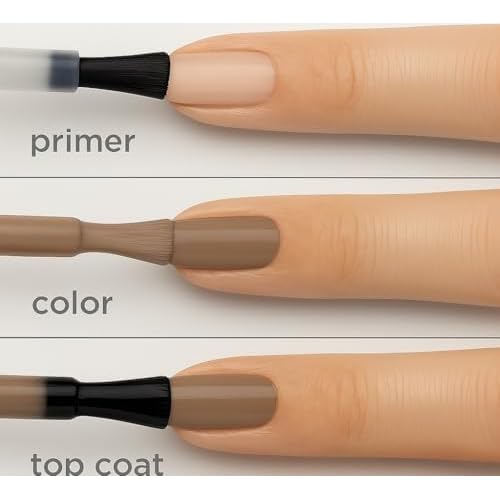 Sally Hansen Miracle Gel Salon Quality Nail Polish | Gel-Like Formula, Two-Step System, No UV Light Needed, Long Lasting | Semi-opaque | 248 Once Chiffon A Time | Light Neutral Pink Nail Polish