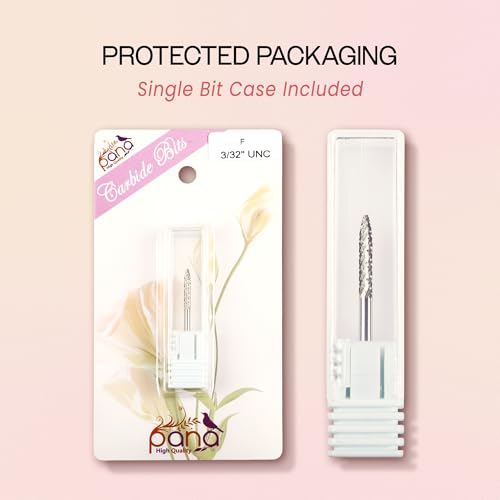 Pana 3/32" Under Nail Cleaner Safety Nail Carbide Bit - For Electric Dremel Drill Machine (Fine, Silver)