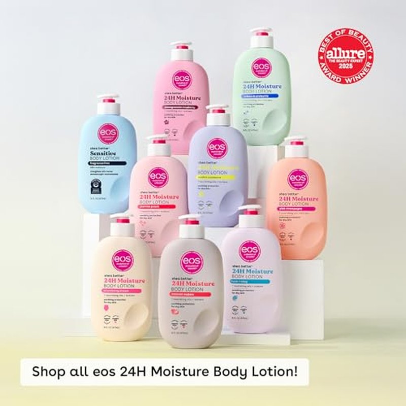 eos Shea Better Body Lotion, Fresh & Cozy, 24-Hour Moisture Skin Care, Lightweight & Non-Greasy, Natural Shea, Vegan, 16 fl oz