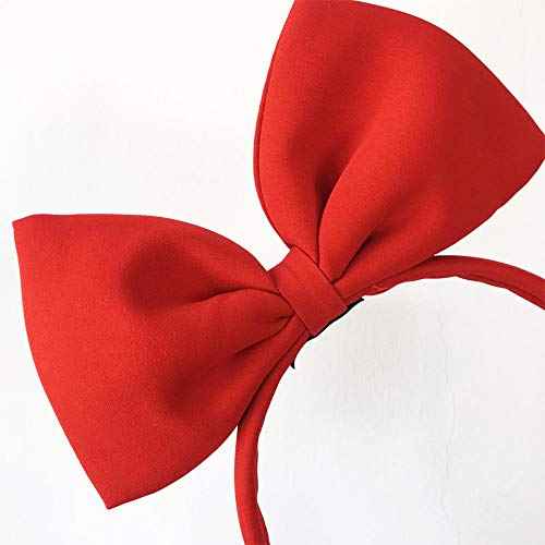 YAXAMING Bowknot Headband, Big Bow Hairband for Women - Halloween, Christmas Party Decoration, Cosplay Costume, Handmade Headdress Headpiece Hair Accessories with Rose