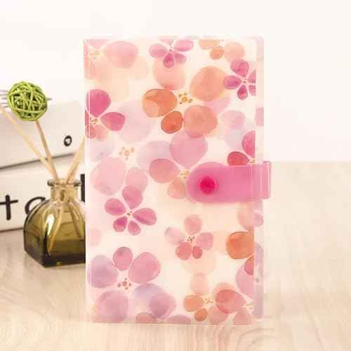 80 Slots Collecting Album for Nail Polish Strips Full Nail Wraps Toenail Stickers Empty Storage Binder Book Water Transfer Nail Decals Nail Art Stickers Storage Book (Flower, 3.7 * 5.1inch)