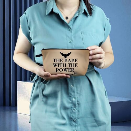 The Babe With The Power Makeup Bag Small Organizer Zipper Pouch Movie Merchandise Cosmetic Bag Present for Movie Fans Women Sisters Besties