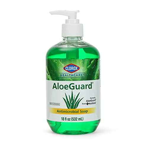 CLOROX Healthcare AloeGuard Antimicrobial Hand Soap for Healthcare Professionals - Liquid Hand Wash for Everyday Use with Aloe Vera to Soothe & Moisturize Hands, 18 Fl Oz