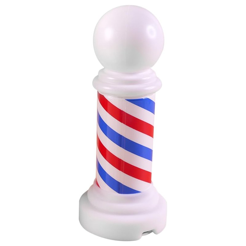 FRCOLOR Barber Equipment Emblems Barber Light Hair Salon Pole Salon Be in Business Sign Pole Light Lamp Plug in Night to Rotate Plastic White