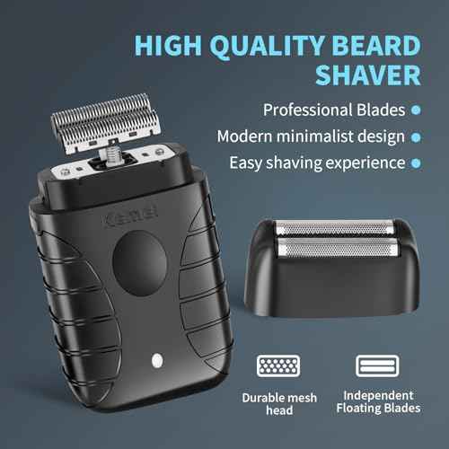 KEMEI Professional Electric Foil Shaver for Men, Beard Trimmer & Men's Grooming Tool, Foil Shaving and Bald Head Precision Trimmer. Cordless and Rechargeable with USB. Gifts for Men