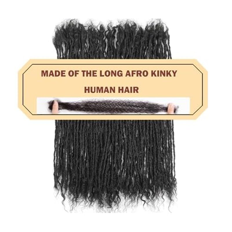 8-12 Inch Sister locs Human Hair Handmade Interlock Locs Curly Tips Sister Locs Real Human Hair Microlocs Extensions Permanent Dreadlock Extensions Natural Soft Looking(0.2cm,8 Inch-70 Strands)