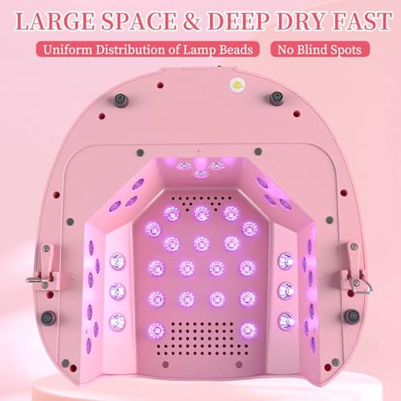 126W UV LED Nail Lamp for Gel Polish Cordless Rechargeable Nail Dryer,Nail Cure Lamp with Automatic Sensor & 4 Timers, Portable Professional Nail Light