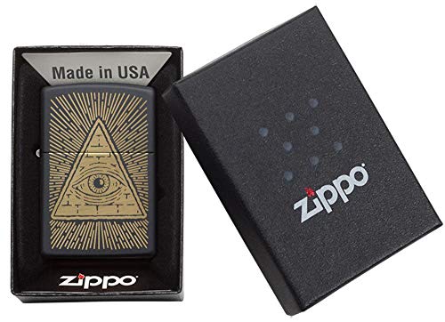 Zippo Eye of Providence Black Matte Pocket Lighter