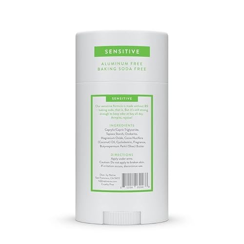 Native Aluminum-Free Clean Deodorant with Natural Derived Ingredients, 72HR odor control | Sensitive Deodorant for Women and Men | Baking Soda, Coconut Oil, Shea Butter | Cucumber & Mint
