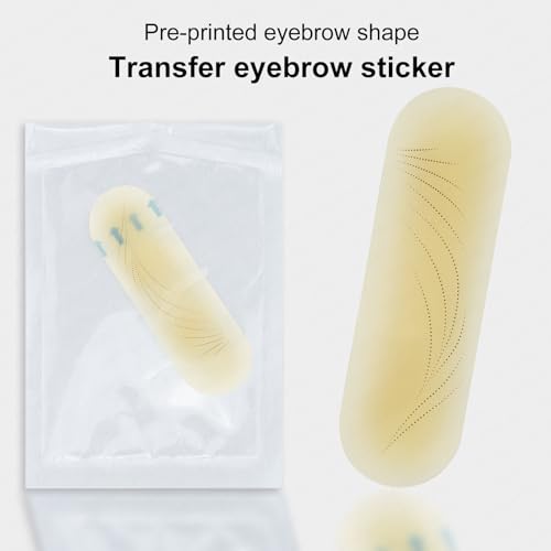 Guapa Eyebrow Bandage Realistic Practice Eyebrow Tattoo For Beginners Precision Brow Design? Easy Mapping for Microblading & Permanent Makeup Machine Practice (YB10102-Eyebrow shape 1-10 pairs)