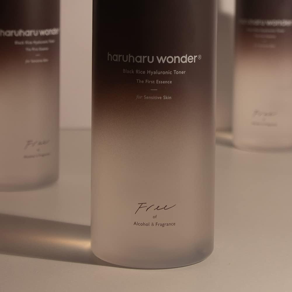 haruharu Wonder Black Rice Hyaluronic Toner for Sensitive Skin 10.1 fl.oz, Alcohol Free, Fragrance Free, Deep Hydration, Glass Skin, Korean Skincare, Vegan, Cruelty-Free