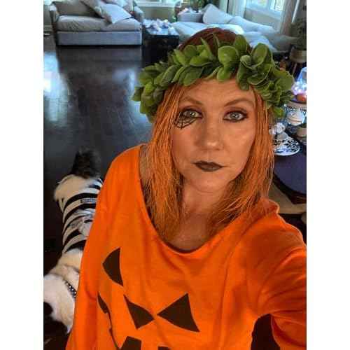 Floral Fall Christmas Flower Crown Vintage Nature Berries Festival Woodland Wedding Headband HD-02 (Green Leaf)