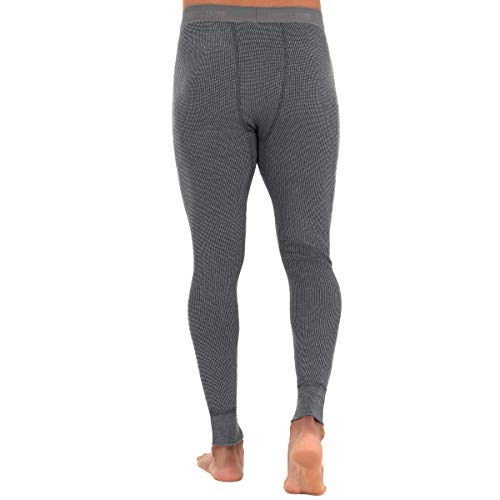 Fruit of the Loom mens Recycled Premium Waffle Thermal Underwear Long Johns (1, 2, 3, and 4 Packs) Pajama Bottom, Greystone Heather/Greystone Heather/Black, XX-Large US