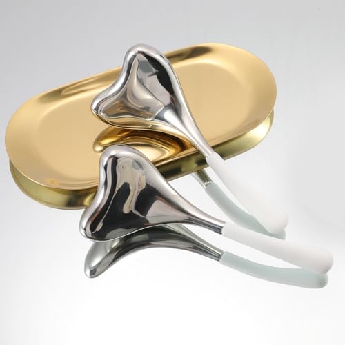 2-in-1 Gua Sha Cryo Sticks, Facial Skin Care Tools for Women Face and Eyes Massage, Unbreakable Stainless Steel Esthetician Supplies, Cooling Spa Ice Globes Roller with Carry Case