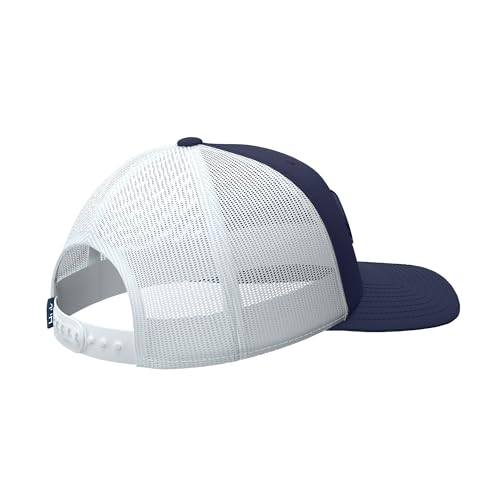 HUK KC Scott Trucker, Anti-Glare Snapback Hat for Men, Bill Fish-Naval Academy