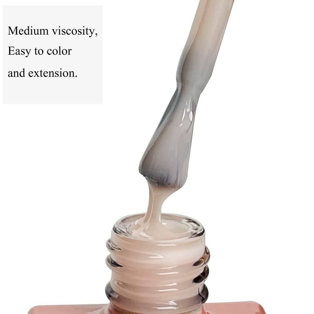FZANEST Builder Gel Milky White Gel Polish Rubber Base For Nail Strengthener Extension LED Lamp Cured Color Base Nail Polish in Bottle
