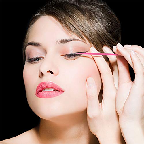 tifanso 400PCS Micro Cotton Swabs, Disposable Eyelash Microswabs for Eyelash Extensions, Lash Brush Applicators Pink(Head Diameter: 2.0mm)