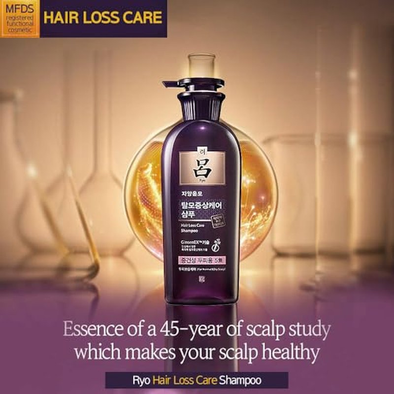 RYO Hair Strength Expert Care Shampoo For Normal&Dry Scalp, Moisturizing Dry Dead Skin Cells, Relieving Itchy and Smelly Scalp, Cleansing, Thickening and Growing For Thinning Hair, 13.53 Fl Oz.