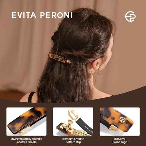 EVITA PERONI Hair Barrettes For Women, French Hair Barrettes Clips Acetate, Various Sizes, Anti-slip, 30 Pieces, Women Hair Accessories, Suitable for Thick, Fine, Straight, Curly Hair