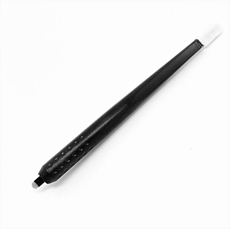 PACK OF 10 - Mellie Microblading Disposable Microblading Pen with Pigment Sponge Disposable Tool For Creating Eyebrows Microblading Supplies (Black, U18 NANO .15mm)