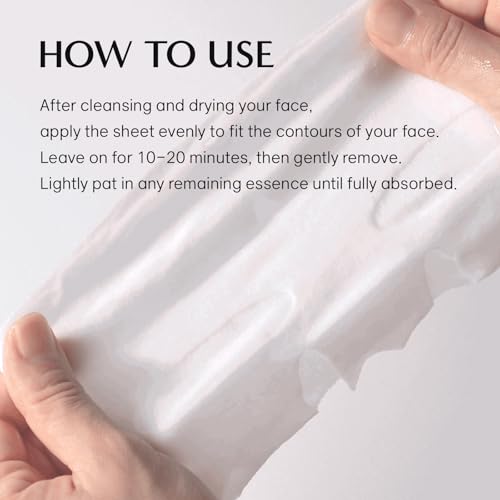 CELONIA Signature Bio Facial Sheet Mask, Stem Cell Deep Hydrating Face Mask, Anti Aging Treatment For Healthy Glowing Skin, Minimize Pores, Reduce Fine Line, Boost elasticity, Correct Redness 5 Count