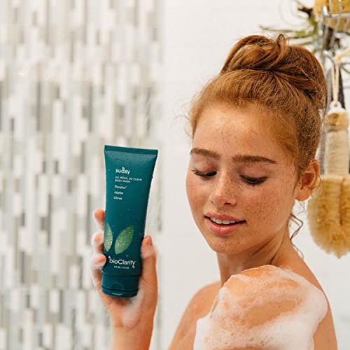 BioClarity Sudsy Body Wash | Salicylic Acid, Detoxifying Herb and Fruit Extracts to Deeply Cleanse, Exfoliate, and Moisturize | With Floralux, Jojoba & Citrus | 100% Vegan | 8 fl oz