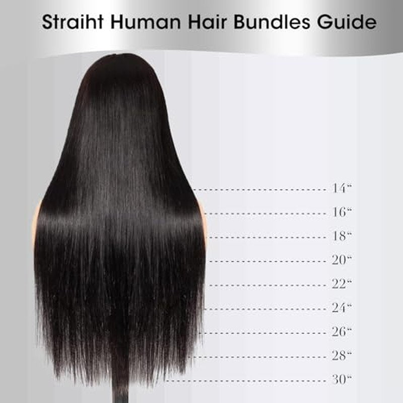 12A Human Hair Bundles 3 Straight Bundles Human Hair 24 26 28 Inch 100% Unprocessed 12A Brazilian Virgin Hair Weave Straight Human Hair Extensions Quick Weave Hair Bundles For Women