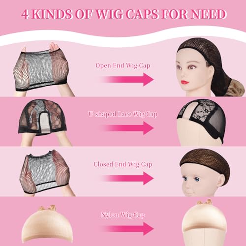 63In Wig Stand Tripod with 22In Head, Canvas Wig Head Stand with Mannequin Head for Wigs Manikin Head Block Set for Wigs Making Display