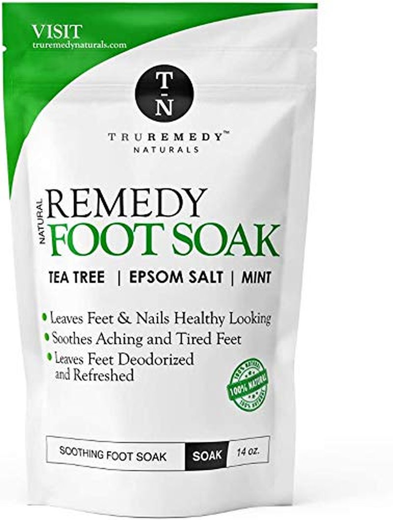 Tea Tree Oil Body Wash & Foot Soak Set - Epsom Salt Mint | Relieves Body Odor, Athlete’s Foot, Skin Irritations