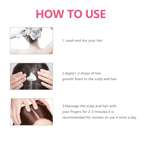 5% Minoxidil Hair Growth Foam - Men and Women Suitable for Hair Thinning Receding Hairline and Hair Loss to Hair Regrowth Get Thicker Fuller Hair for Women and Men