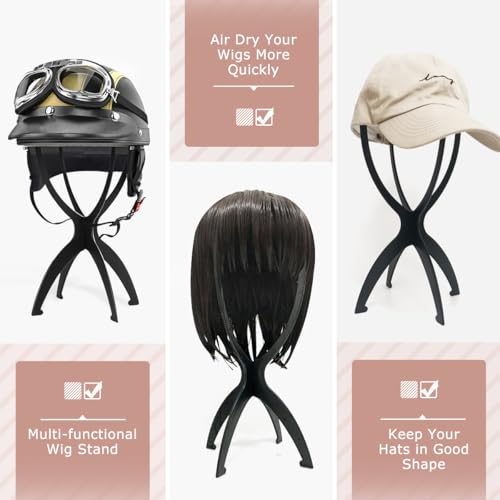 Dreamlover Wig Head Stand for Travel, 2 Packs
