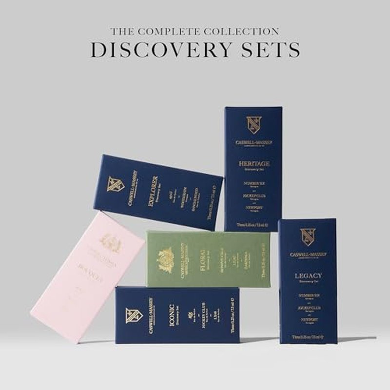 Caswell-Massey Legacy Discovery Set ? Includes 2571, OAIRE, Number Six ? Fragrance for Men, Travel Size, Made in USA, 0.25 Fl Oz Each