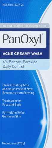 PanOxyl Antimicrobial Hydrating Acne Creamy Wash, 4% Benzoyl Peroxide, 6 Ounce (Pack of 2)