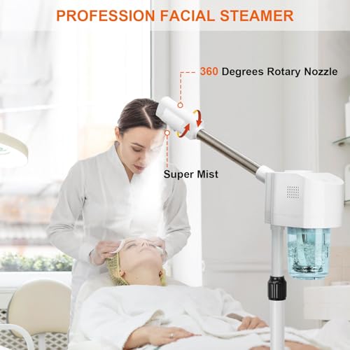 JOSTZHXIN Professional Facial Steamer, Esthetician Face Steamer Hot Mist, Facial Steamer for Home Beauty Salon Spa