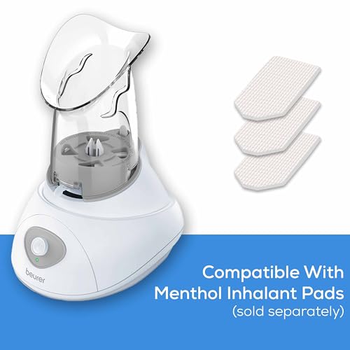 Beurer SI30 Steam Inhaler for Sinus Congestion & Allergies, Drug-Free, Quick 3-5 Minute Setup, Ultra-Quiet, Face Steamer with Variable Steam Control, Universal Mask