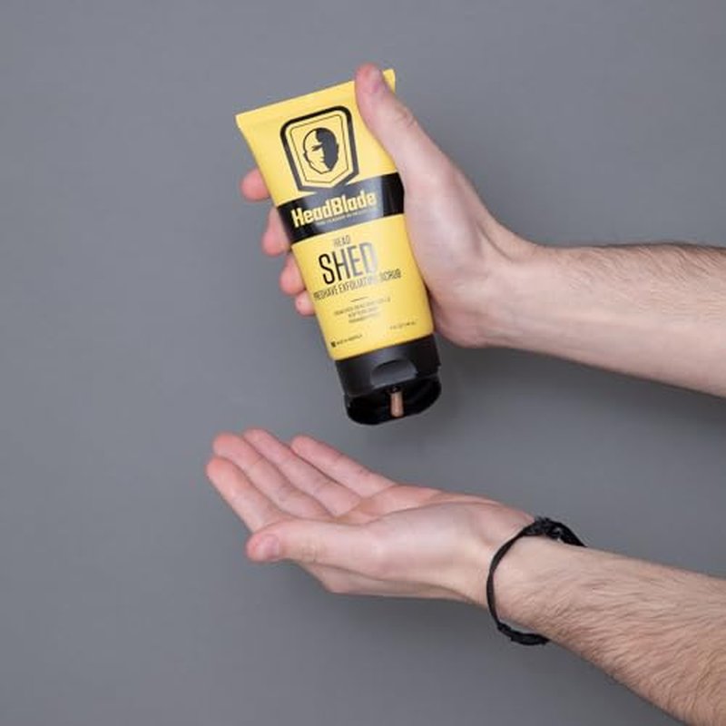HeadBlade HeadShed Men's Exfoliating Scrub - 5 oz - Face Wash & Cleanser - Removes Dead Skin and Preps for Great Shave