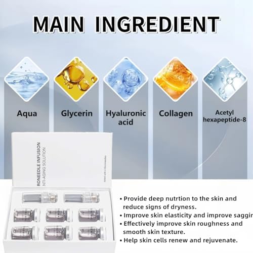 Micro-Infusion System for Face,Face Moisturizing Serum Smooth Skin Facial Serum At-Home Hydrating,2-Month-supply