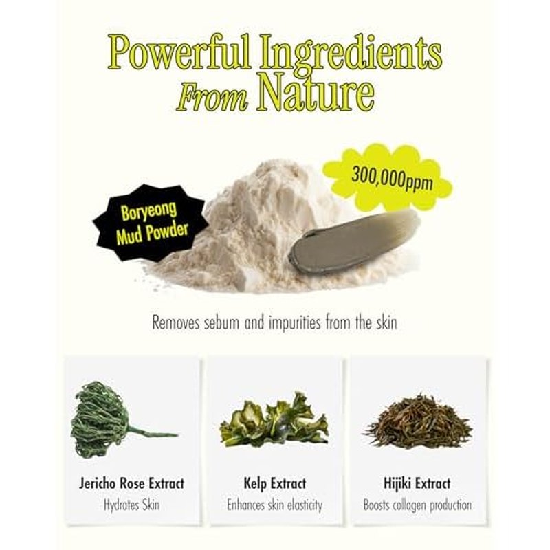 BRMUD Relief Mud Mask | Cardi B Mud Mask - Body Mud Hydrating & Moisturizing Deep Pore Cleanser Face & Body Mask w/ 91.8% Nature-Derived Ingredients - K Beauty Body Mud (3.72 fl oz)