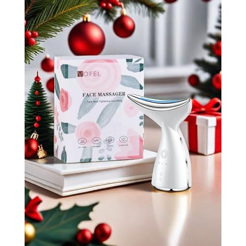 Face and Neck Massger for Skin Care Electric Face Neck Lifting Massager with 45¡É Heat & 3 Massage Modes for Wrinkles Facial Neck Massager (WHITE)