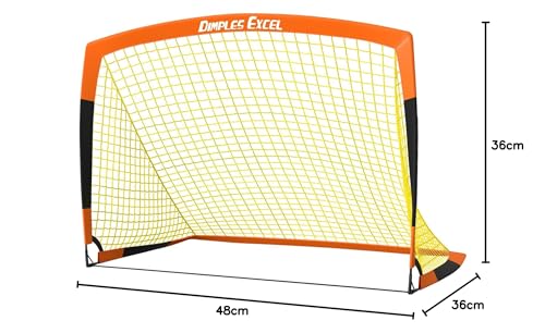 Dimples Excel Soccer Goals Kids Net for Backyard 7x5, 5x3.6, 4x3, 3x2.2 FT