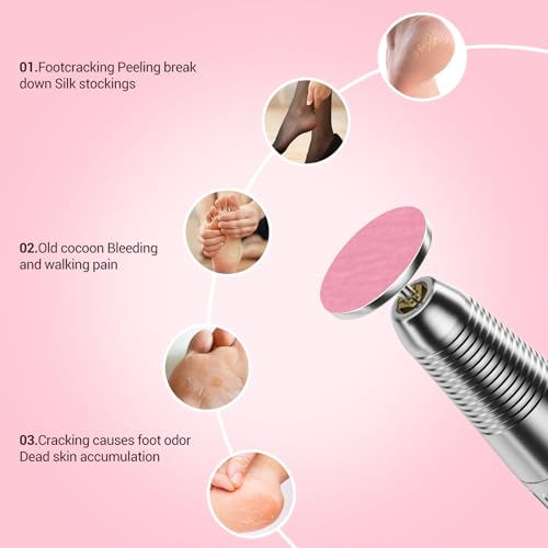 MelodySusie 60 Pcs Replacement Sandpaper Discs with 25mm Metal Nail Drill Bit, 80 Coarse 120 Medium 180 Fine Grit for Electric Foot File Callus Remover Tool or Polishing Craft