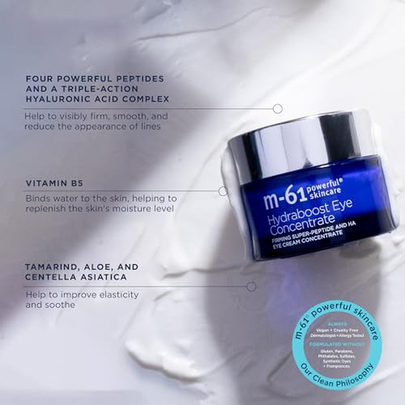 m-61 Hydraboost Eye Concentrate | Super Creamy, Firming Eye Cream with Hyaluronic Acid and Super Peptides to Hydrate For 48 Hours - 0.5 Fl Oz