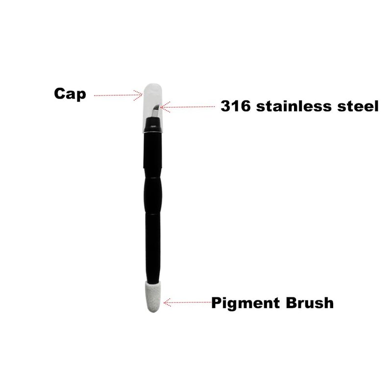 ZUSING Very Very Sharp Disposable Microblading Pens 12 Needles With Pigment Sponge Microblading Pen Disposable 10pcs/pack (Black)